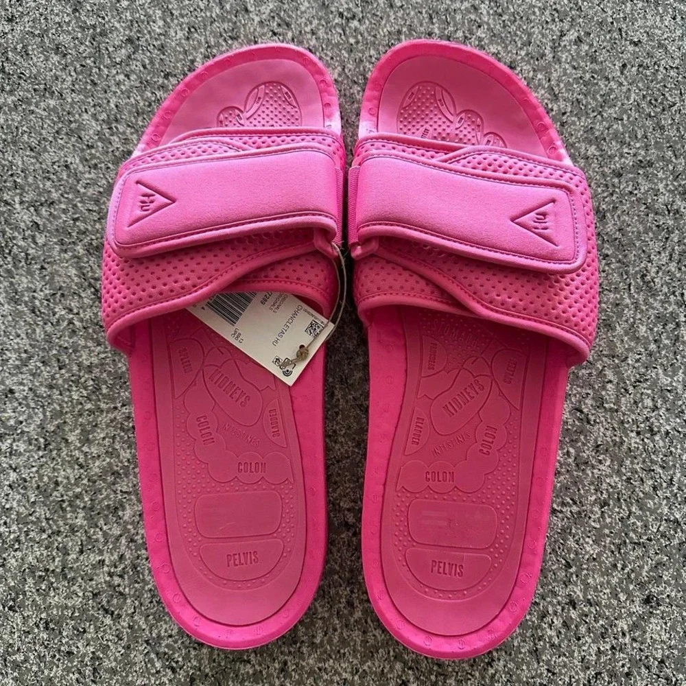 Adidas Boost Slides Humanrace HU‎ Pharrell Williams Pink FV7289 Mens Size 12